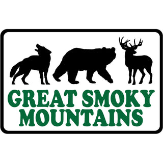 OK4 Great Smoky Mountains Wolf Bear Deer Sticker