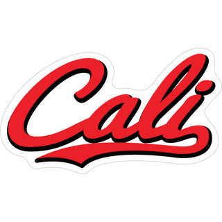 California   Red Cali Script Sticker