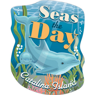 Catalina Island Seas the Day Sticker