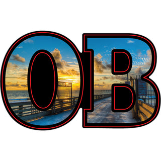 OB   Big Letters Pier Photo Sticker