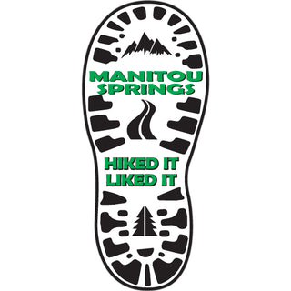 OK4 Manitou Springs CO Hiked it Boot Print Sticker