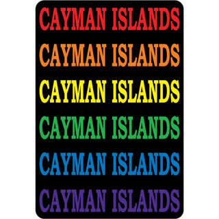 Cayman Islands B.W.I MULTI COLOR NAMES Sticker