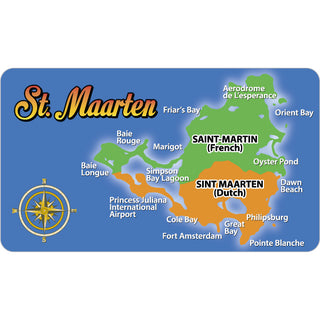 St Maarten Map Sticker