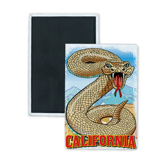 California Rattlesnake V2 Rectangle Badge Magnet