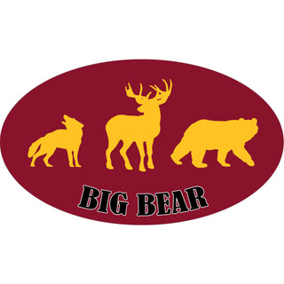 Big Bear Wolf  Deer  & Bear Color Sillhouette Sticker