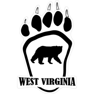 West Virginia   Bear Paw Sticker