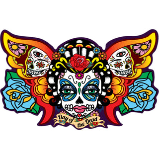 Day Of The Dead   Butterfly Sugar Skull Sticker