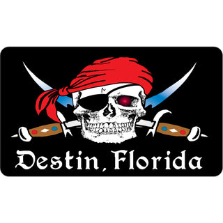 OK4 Destin Pirate with Swords Rect Sticker