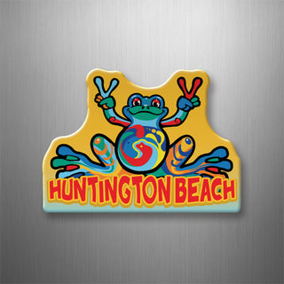 Huntington Beach Peace Frog 3D Magnet
