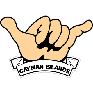 Cayman Islands B.W.I Hang Loose Hand Sticker