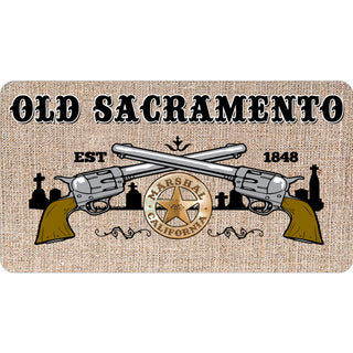 Old Sacramento Western Pistol  Gravestones Sticker