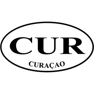 Curacao CUR Euro Oval Sticker