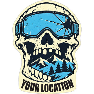 WINTER SKULL SKI Sticker