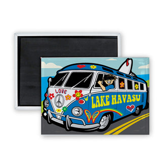 Lake Havasu Hippie Bus Rectangle Badge Magnet