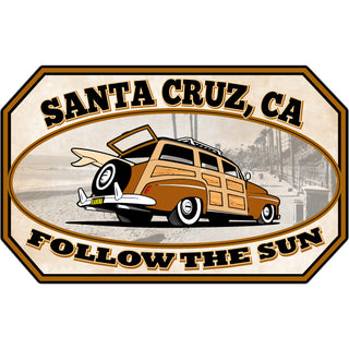 Santa Cruz  CA   Woody Follow the Sun Sticker