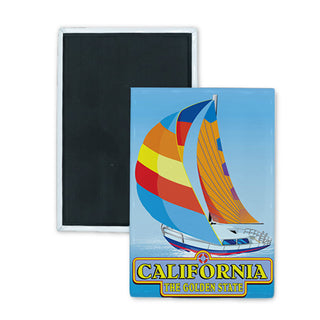 Caifornia Sailboat Rectangle Badge Magnet