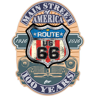 Route 66   Main Street of America for 100 Years Sticker