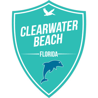 OK4 Clearwater Beach Teal Shield Sticker