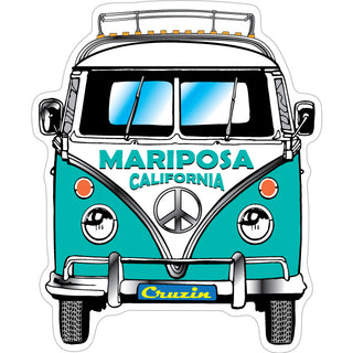 Mariposa  California   Bus Front View Sticker