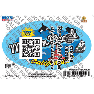 Mission Beach  California   City Attractions Oval Sticker