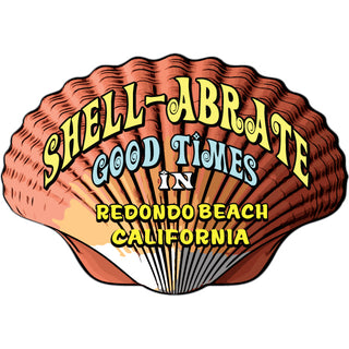 Redondo Beach  California   Shell abrate good times Sticker