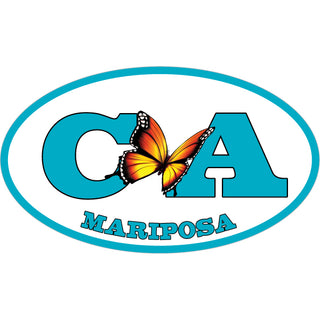 Mariposa  California   Butterfly Green Euro Sticker