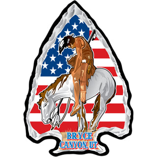 Bryce Canyon  UT   Arrowhead Trail of Tears on US Flag Sticker