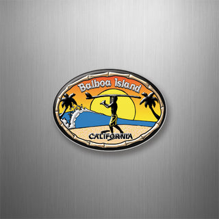 Balboa Island  California   Endless Summer Oval 3D Magnet