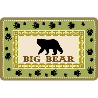 Big Bear   Bear Paw Prints Rectangle Sticker