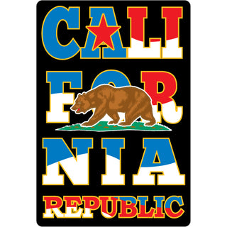 California   Red White Blue Wrap Around Letters Sticker