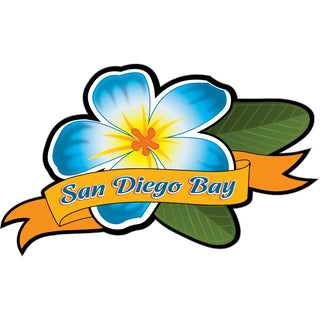 OK4 San Diego Bay Blue Plumeria Sticker