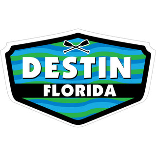 OK4 Destin Wavy Shield Sticker