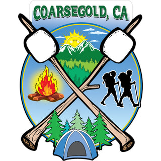 OK4 Crossing Marshmallow Sticks Camping Sticker