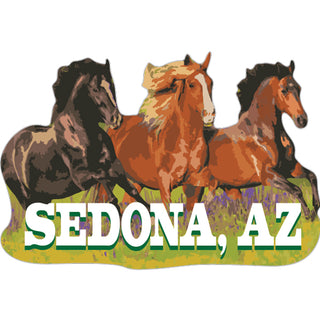 Sedona  AZ   Three Running Horses Sticker