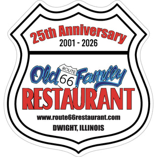 OLD FAMILY RESTAURANT ANNIVERSARY SHIELD Sticker