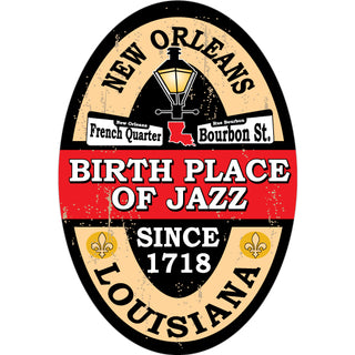 New Orleans  Louisiana   Birth Place of Jazz Sticker