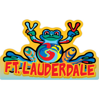 Ft. Lauderdale Peace Frog Sticker