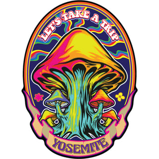 Yosemite   Mushroom Groovy Sticker