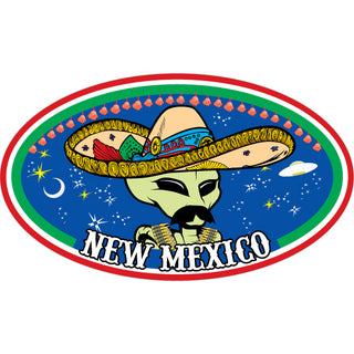New Mexico   Alien Sombrero Sticker