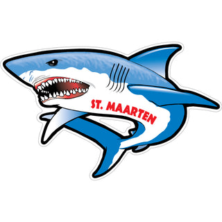 St. Maarten   Shark Full View Sticker