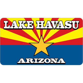 Lake Havasu  Arizona   Arizona Flag Sticker