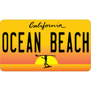 Ocean Beach   Endless Summer License Plate Sticker