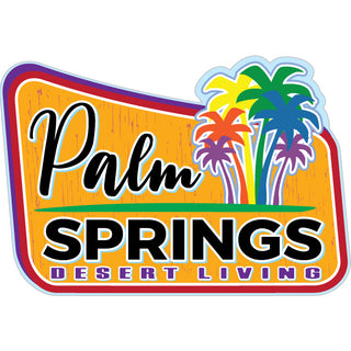 Palm Springs   Retro Sign Desert Living Sticker