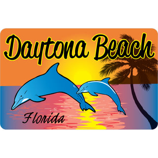 OK4 Daytona Beach Dolphin Sunset Sticker