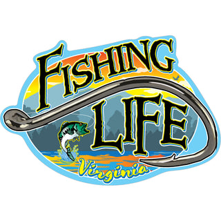 Virginia   Fishing Life Sticker