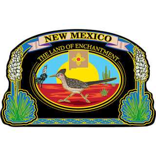 New Mexico   Roadrunner Yuccas Flowering Sticker