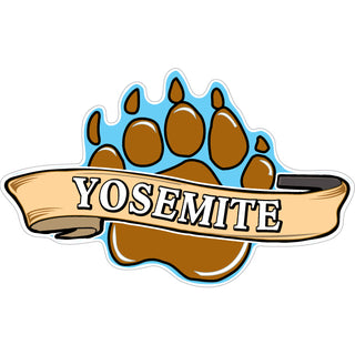 Yosemite   Brown Bear Paw Sticker