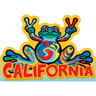 California   Peace Frog Sticker