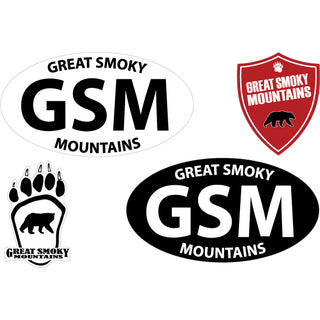 OK4 Great Smoky Mountains 4UP Oval & Shield Sticker