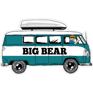 Big Bear CA Bus Side View Shell Top Sticker